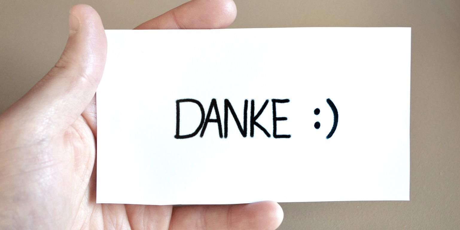 Danke (c) athree23 / Pixabay.com Danke